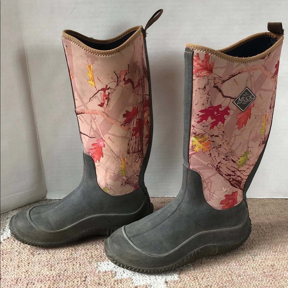 Muck Boots Autumn Leaf Print Waterproof Women’s Size 7